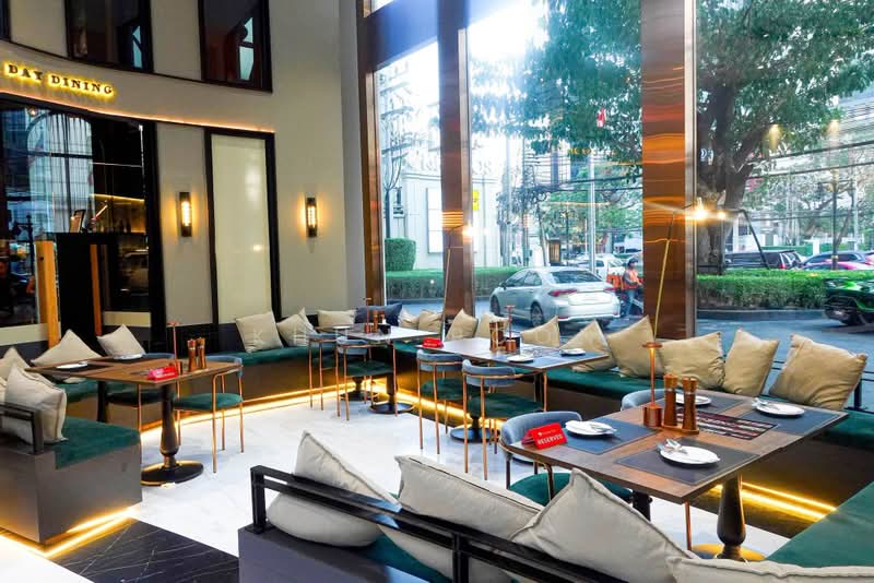Retail Space for Rent, including a mezzanine and seating area. Semi-Outdoor Space, Kronos Building (, Bangkok, สาทรเหนือ, Silom, Bang Rak, Bangkok, , 112 sqm, Retail Space For Rent, by Khun Poon, 500465134 - DDproperty.com