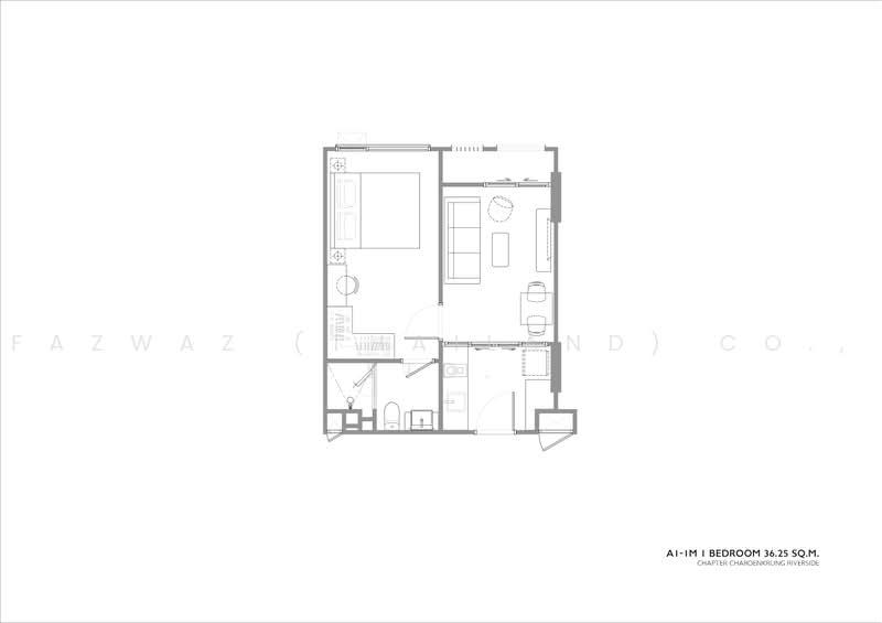 Chapter Charoenkrung-Riverside, กรุงเทพ, Charoen Krung 80 Alley, บางคอแหลม, กรุงเทพ, 36 ตร.ม., คอนโด ขาย, โดย Fazwaz (Thailand) Co., Ltd., 500465747 - DDproperty.com
