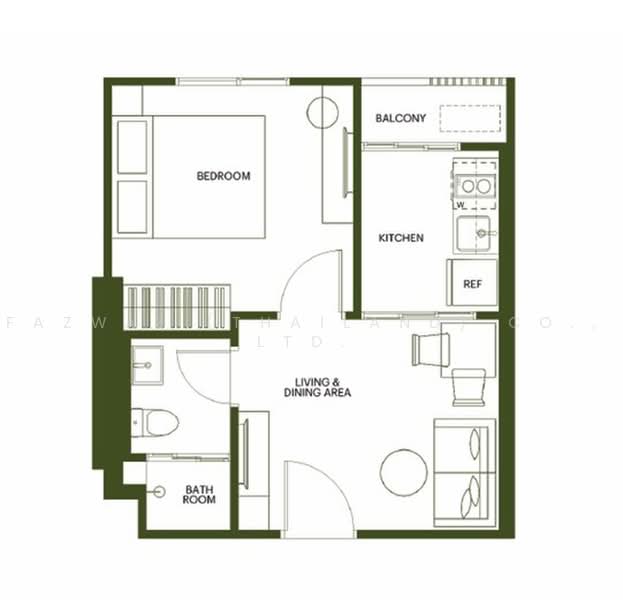 The Base Wongsawang, Bangkok, Wong Sawang, Bang Sue, Bangkok, 1 Bedroom, 26 sqm, Condo For Sale, by Fazwaz (Thailand) Co., Ltd., 500465793 - DDproperty.com
