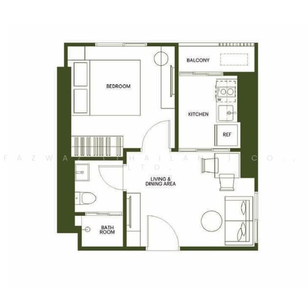 The Base Wongsawang, Bangkok, Wong Sawang, Bang Sue, Bangkok, 1 Bedroom, 26 sqm, Condo For Sale, by Fazwaz (Thailand) Co., Ltd., 500465793 - DDproperty.com