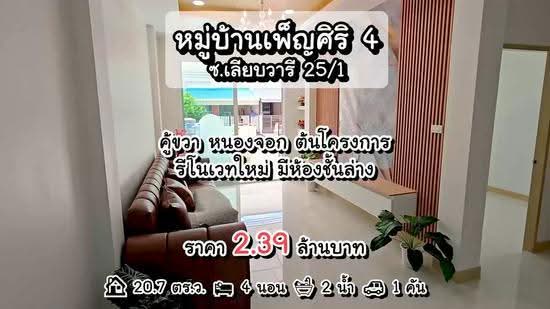 เพ็ญศิริ 4 ถนนเลียบวารี25/1 โคกแฝด หนองจอก คู้ขวา, กรุงเทพ, เลียบวารี25/1, โคกแฝด, หนองจอก, กรุงเทพ, 80 ตร.ม., ทาวน์เฮ้าส์ ขาย, โดย นภัสศรณ์ วงศ์สินไทยกร (นันท์), 500465993 - DDproperty.com