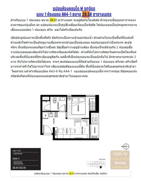 M Jatujak, Bangkok, Phahonyothin Road, Chatuchak, Bangkok, 1 Bedroom, 29 sqm, Condo For Sale, by คุณปอย, 500467075 - DDproperty.com