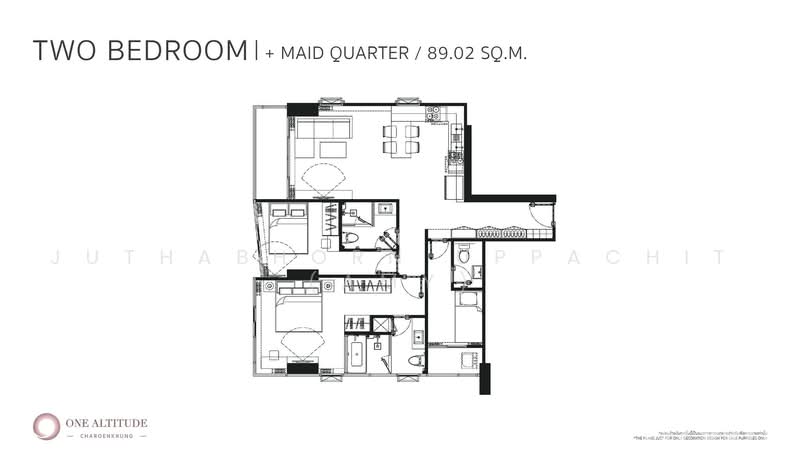 One Altitude Charoenkrung, Bangkok, 98 1 Chan Rd, Wat Prayakrai, Bang Kho Laem, Bangkok, 2 Bedrooms, 89 sqm, Condo For Rent, by Juthabhorn Uppachit (Amy), 500468699 - DDproperty.com