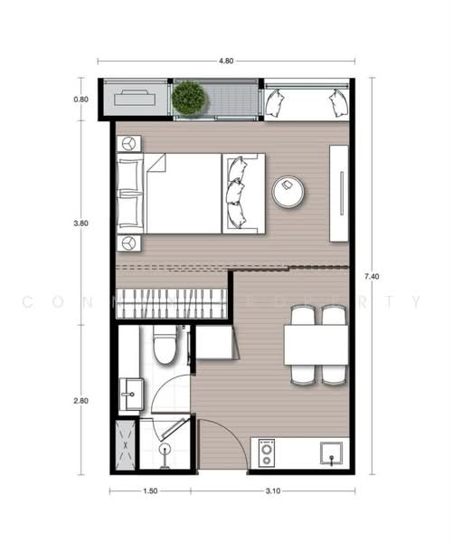 Noble Form Thonglor, Bangkok, Sukhumvit 55, Khlong Tan Nua, Watthana, Bangkok, 1 Bedroom, 32 sqm, Condo For Sale, by Connex Property, 500468700 - DDproperty.com