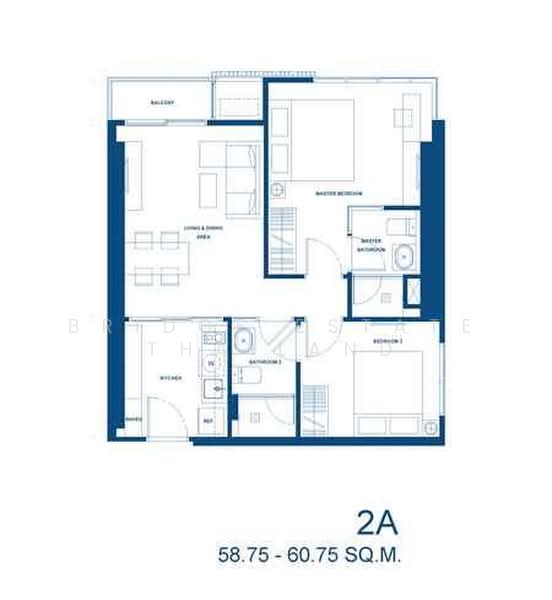 The Line Phahonyothin Park, Bangkok, 1090 Phahonyothin Road, Jom Phon, Chatuchak, Bangkok, 2 Bedrooms, 60 sqm, Condo For Rent, by Bridge Estate Thailand, 500468956 - DDproperty.com