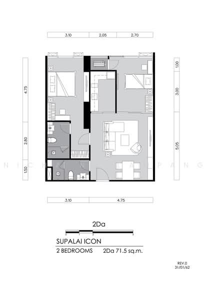 Supalai Icon Sathorn, Bangkok, Sathorn Tai Road, Thung Maha Mek, Sathon, Bangkok, 2 Bedrooms, 72 sqm, Condo For Sale, by Nicha Na Lampang, 500469200 - DDproperty.com