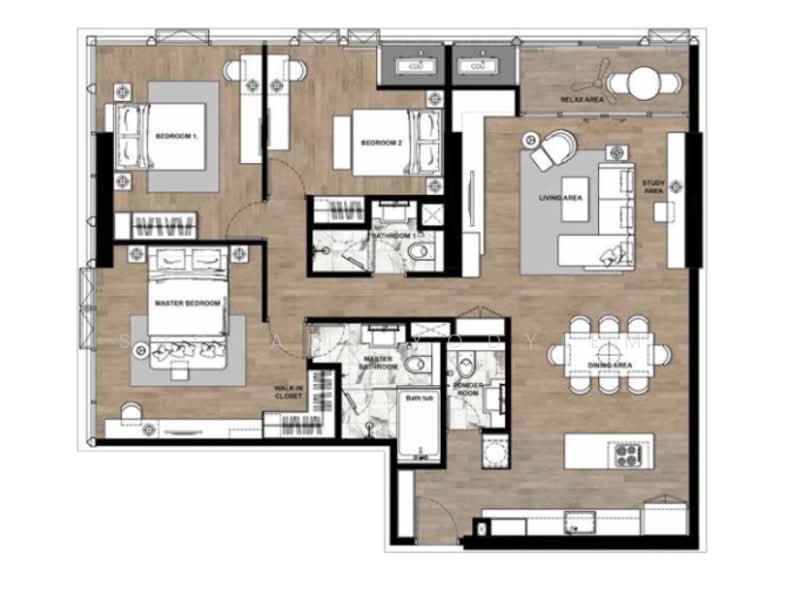Wyndham Residence, Bangkok, 388 Ratchadaphisek Road, Khlong Toei, Bangkok, 3 Bedrooms, 130 sqm, Condo For Sale, by Suchada Yodyiem, 500471023 - DDproperty.com