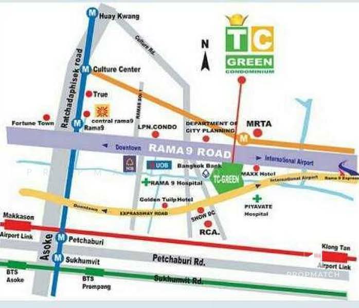 TC Green Rama 9, Bangkok, Rama 9 Road, Huai Khwang, Bangkok, 2 Bedrooms, 60 sqm, Condo For Sale, by PROPMATCH CO., LTD., 500472357 - DDproperty.com
