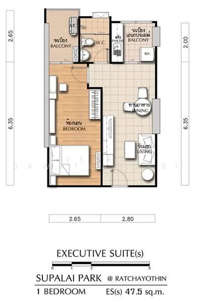 Supalai Park Ratchayothin, Bangkok, Ratchadaphisek Road, Lat Yao, Chatuchak, Bangkok, 1 Bedroom, 50 sqm, Condo For Sale, by Veera Sawatrangsri, 500472434 - DDproperty.com