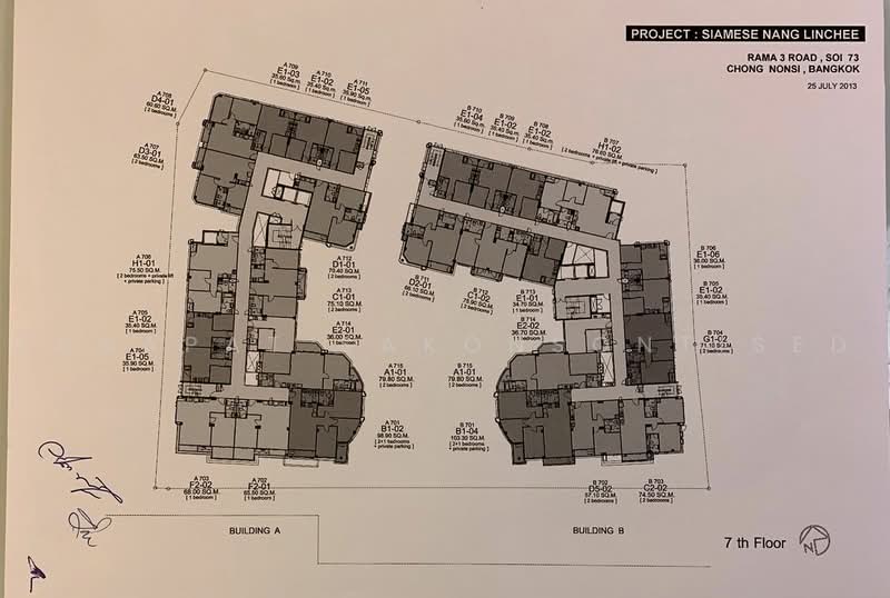 Siamese Nang Linchee, Bangkok, Rama 3 Road, Chong Nonsi, Yan Nawa, Bangkok, 2 Bedrooms, 70 sqm, Condo For Sale, by Tanapat Sakonsontised, 500472760 - DDproperty.com