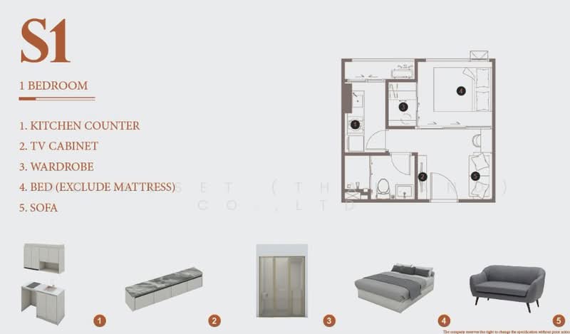 ESQUE Sukhumvit 101/1, Bangkok, Soi Wachiratham Sathit 25, Bang Chak, Phra Khanong, Bangkok, 1 Bedroom, 25 sqm, Condo For Rent, by DD Asset (Thailand) Co.,Ltd, 500474101 - DDproperty.com