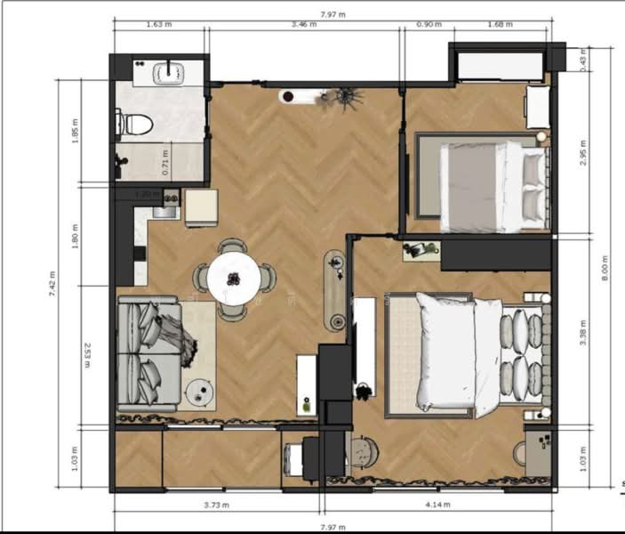 Subkaew Tower, Bangkok, 448 Soi Pracha Uthit 6 Pracha Uthit road, Huai Khwang, Bangkok, 2 Bedrooms, 63 sqm, Condo For Sale, by พุฒิโชติ ศรีวัง, 500474235 - DDproperty.com