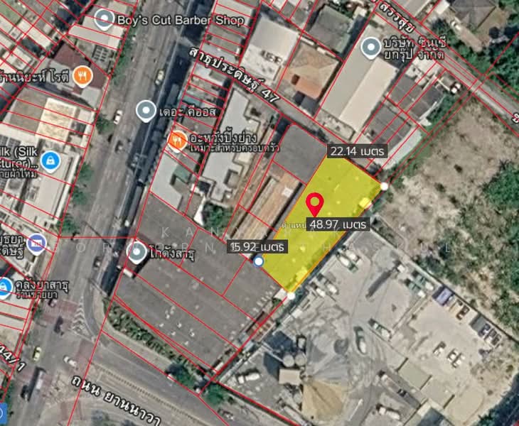 บางโพงพาง เขตยานนาวา จังหวัดกรุงเทพมหานคร, Bangkok, Bang Pong Pang, Yan Nawa, Bangkok, , 832 sqm, Land For Sale, by Kanyarak Borwornsetthaskul, 500474378 - DDproperty.com