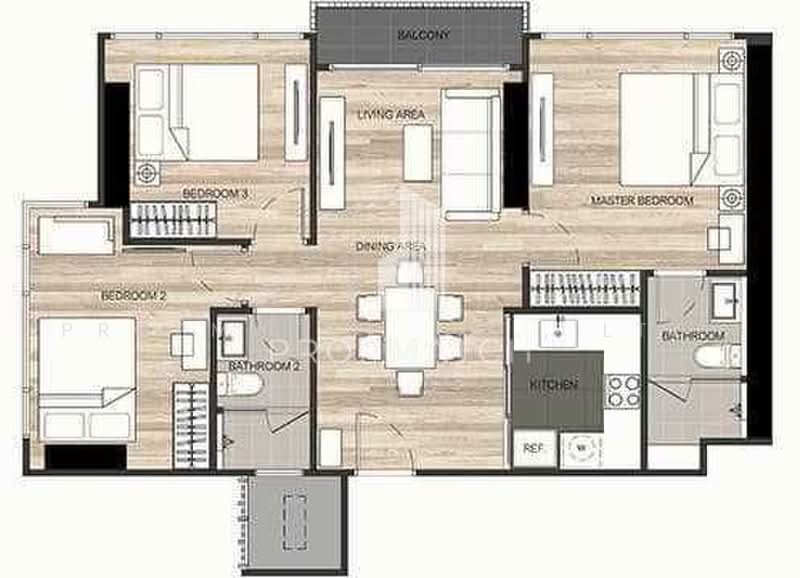 The Line Jatujak-Mochit, Bangkok, Phaholyothin Road, Jom Phon, Chatuchak, Bangkok, 3 Bedrooms, 78 sqm, Condo For Rent, by PROPMATCH CO., LTD., 500474402 - DDproperty.com
