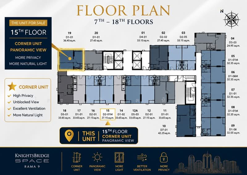 KnightsBridge Space Rama 9, Bangkok, 533 Thanon Asok, Din Daeng, Bangkok, 2 Bedrooms, 37 sqm, Condo For Sale, by ไตรยศิริ เตมหิวงศ์, 500476155 - DDproperty.com