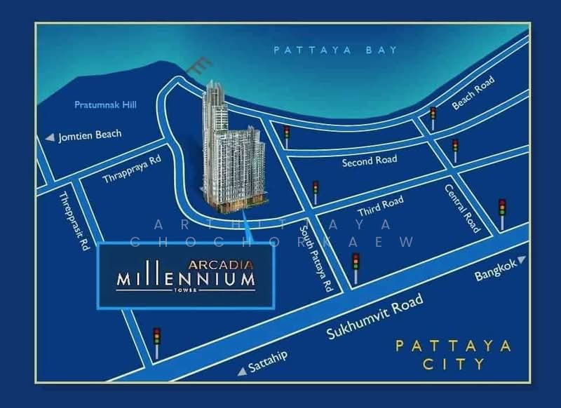 Arcadia Millennium Tower, Chon Buri (Pattaya), Pattaya 3rd Road, Nong Pru, Bang Lamung (Pattaya), Chon Buri (Pattaya), 1 Bedroom, 29 sqm, Condo For Sale, by Arthittaya Chochorkaew, 500477604 - DDproperty.com
