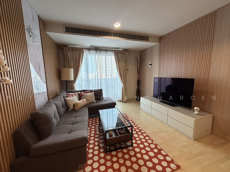 59 Heritage, Bangkok, 18 Soi Sukhumvit 59, Khlong Tan Nua, Watthana, Bangkok, 2 Bedrooms, 72 sqm, Condo For Rent, by Natnicha Kwancharoen, 500478048 - Living room - DDproperty.com