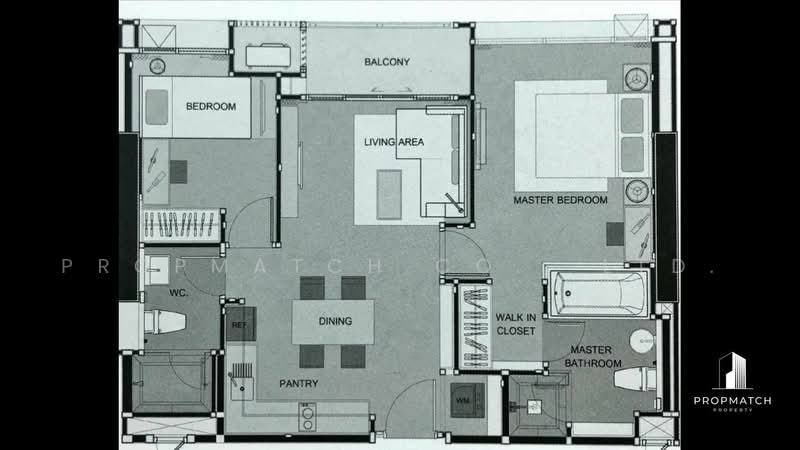 Rhythm Sathorn, Bangkok, 141 Soi Sathorn 21, Yan Nawa, Sathon, Bangkok, 2 Bedrooms, 65 sqm, Condo For Rent, by PROPMATCH CO., LTD., 500479202 - DDproperty.com
