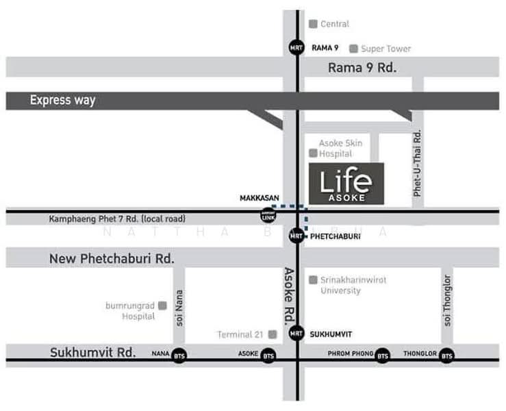 Life Asoke, Bangkok, Asoke-Dindang Road, Bang Kapi, Huai Khwang, Bangkok, 1 Bedroom, 31 sqm, Condo For Rent, by Nattha Baibua, 500479605 - DDproperty.com