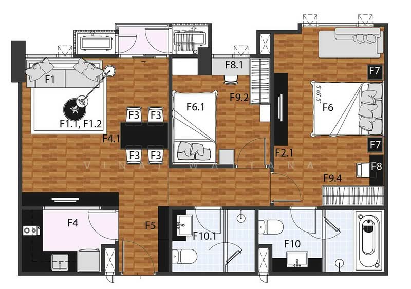 The Crest Sukhumvit 34, Bangkok, 778 Sukhumvit Road, Khong Tan, Khlong Toei, Bangkok, 2 Bedrooms, 72 sqm, Condo For Sale, by Vinai Wattana, 500479915 - DDproperty.com