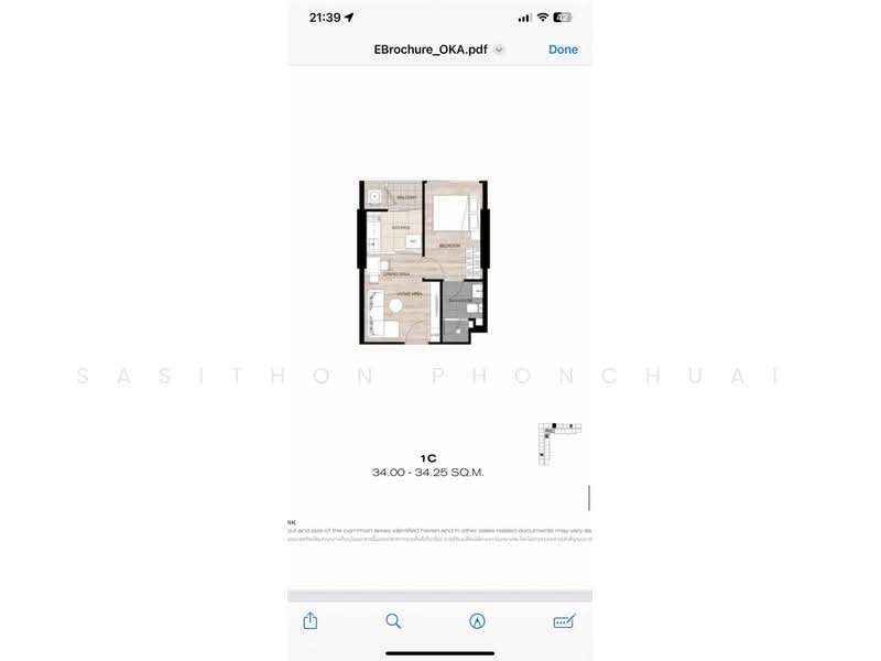 Oka Haus Sukhumvit 36, Bangkok, 3399 Rama 4 Road, Khong Tan, Khlong Toei, Bangkok, 1 Bedroom, 35 sqm, Condo For Sale, by Sasithon Phonchuai, 500480303 - DDproperty.com