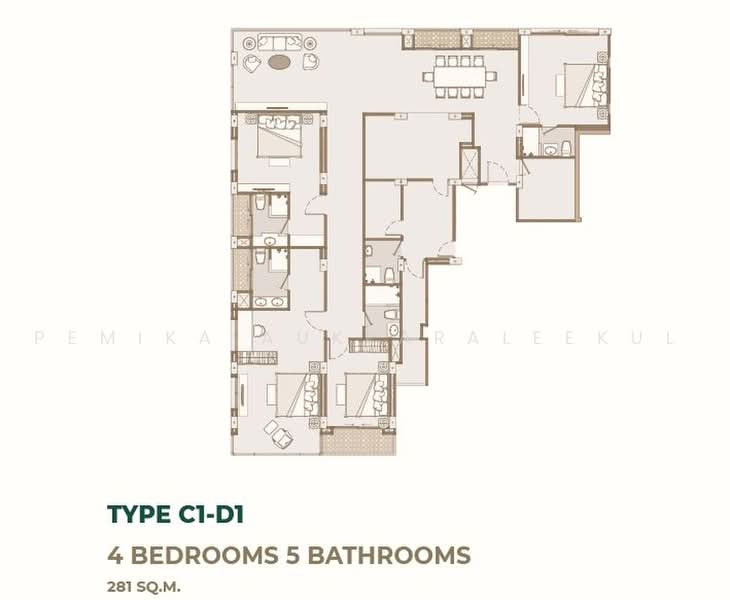 The Private Residence Rajdamri, Bangkok, Soi Sarasin 2, Sarasin Road, Lumphini, Pathum Wan, Bangkok, 4 Bedrooms, 282 sqm, Condo For Sale, by Pemika Aukkaraleekul, 500480647 - DDproperty.com