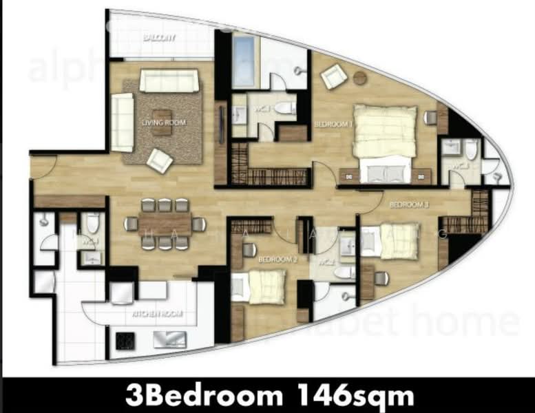 Millennium Residence, Bangkok, Sukhumvit Road, Khlong Toei, Bangkok, 3 Bedrooms, 146 sqm, Condo For Sale, by Nicha Na Lampang, 500483338 - DDproperty.com