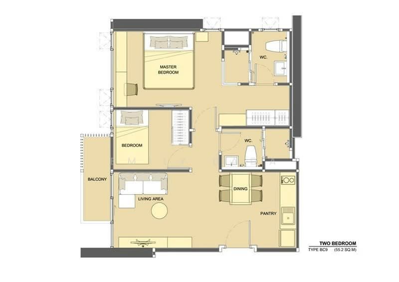 Life Ratchadapisek, Bangkok, 279 Ratchadapisaek Road, Huai Khwang, Bangkok, 2 Bedrooms, 56 sqm, Condo For Rent, by Emily Bada, 500484188 - DDproperty.com