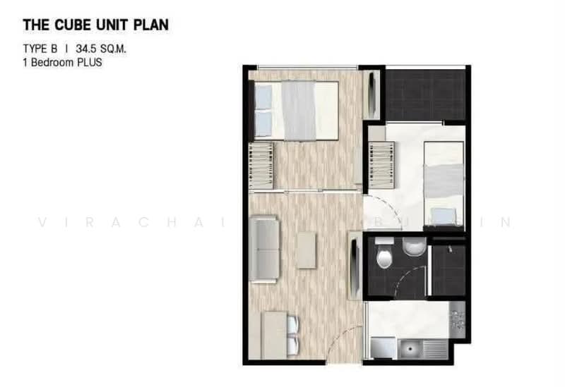 The Cube Urban Sathorn - Chan, Bangkok, Soi Chan 51, Wat Prayakrai, Bang Kho Laem, Bangkok, 1 Bedroom, 35 sqm, Condo For Rent, by Virachai Vongbunsin, 500485845 - DDproperty.com