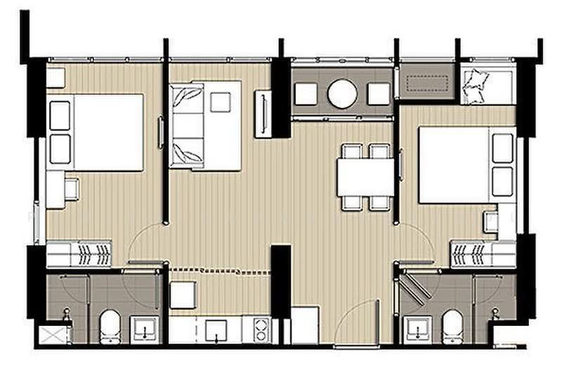 IDEO Q Ratchathewi, Bangkok, 515 Phetchaburi Road, Thanon Phetchaburi, Ratchathewi, Bangkok, 2 Bedrooms, 60 sqm, Condo For Sale, by Pemika Aukkaraleekul, 500486381 - DDproperty.com