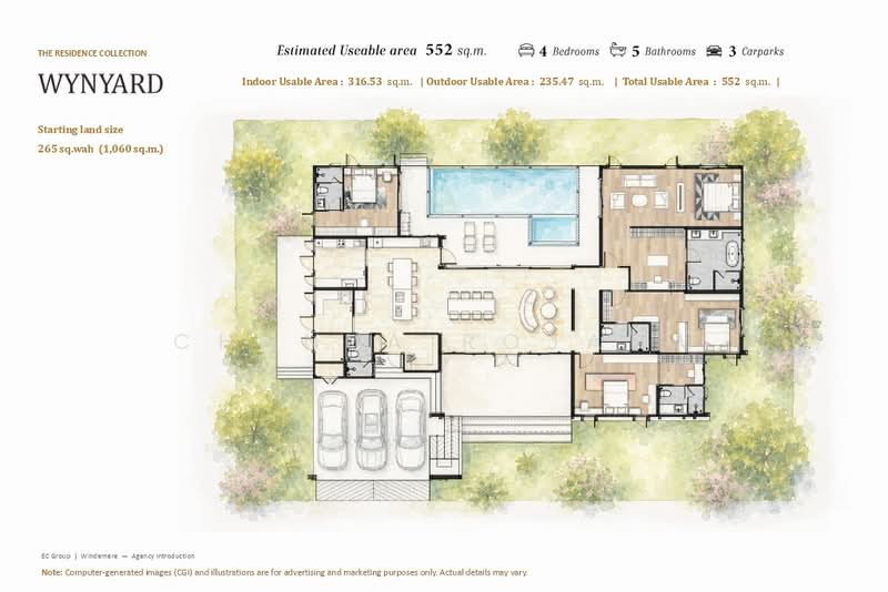 Windemere Pool Villa, Chon Buri (Pattaya), Poong, Bang Lamung (Pattaya), Chon Buri (Pattaya), 4 Bedrooms, 522 sqm, Villa For Sale, by Chanya Rojana, 500492253 - DDproperty.com
