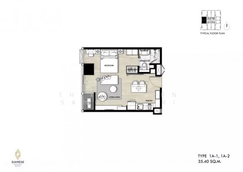 Siamese Exclusive Queens, Bangkok, 388 Phai Singto Alley, Khlong Toei, Bangkok, 1 Bedroom, 35 sqm, Condo For Rent, by Thikhamporn Sanguansiri, 500492996 - DDproperty.com