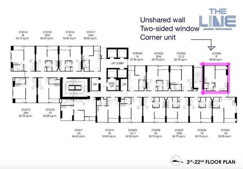 The Line Asoke-Ratchada, Bangkok, Din Daeng Road, Din Daeng, Bangkok, 1 Bedroom, 36 sqm, Condo For Sale, by Khemasooch Chiraburanan, 500493042 - DDproperty.com