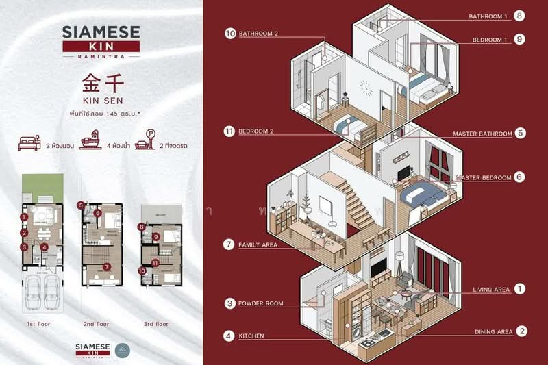 Siamese Kin Ramintra, Bangkok, Soi Ramintra 64, Khan Na Yao, Bangkok, 3 Bedrooms, 145 sqm, Townhouse For Sale, by อรยา ทองแพง, 500493749 - DDproperty.com