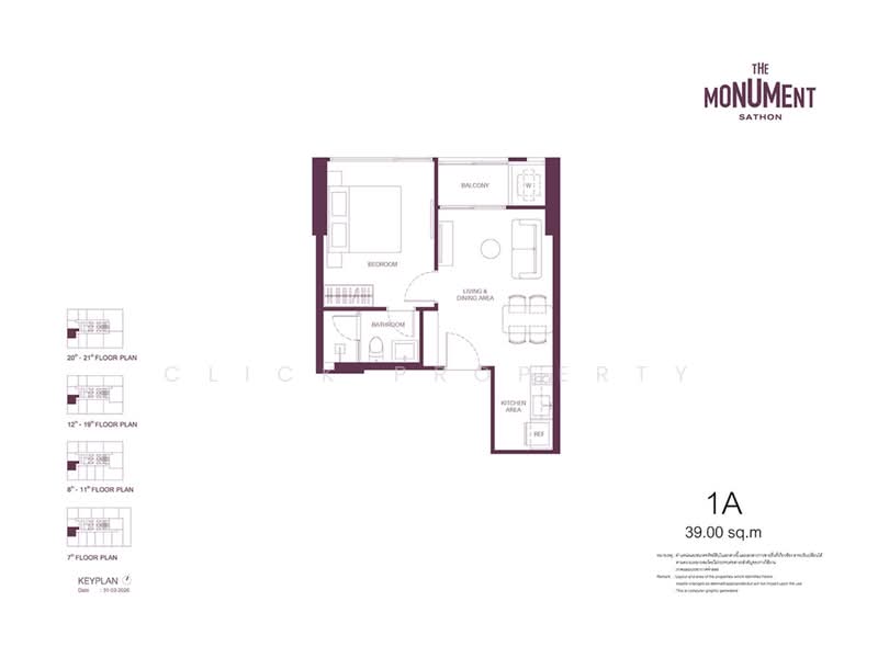 The Monument Sathon, กรุงเทพ, สีลม, บางรัก, กรุงเทพ, 40 ตร.ม., คอนโด ขาย, โดย Click Property, 500494074 - DDproperty.com