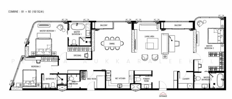 Muniq Phrom Phong, Bangkok, Soi Sukhumvit 39, Khlong Tan Nua, Watthana, Bangkok, 3 Bedrooms, 192 sqm, Condo For Sale, by Pemika Aukkaraleekul, 500494817 - DDproperty.com
