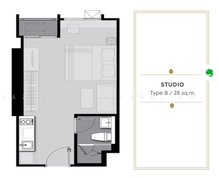 Life One Wireless, Bangkok, 1 Wireless Road, Lumphini, Pathum Wan, Bangkok, Studio, 28 sqm, Condo For Sale, by Fazwaz (Thailand) Co., Ltd., 500495404 - DDproperty.com