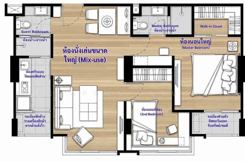 U Delight @ Jatujak Station, Bangkok, 22 Soi Phaholyothin 18/1, Phaholyothin Road, Jom Phon, Chatuchak, Bangkok, 2 Bedrooms, 64 sqm, Condo For Sale, by Preeyapohn Jatuchai, 500495809 - DDproperty.com