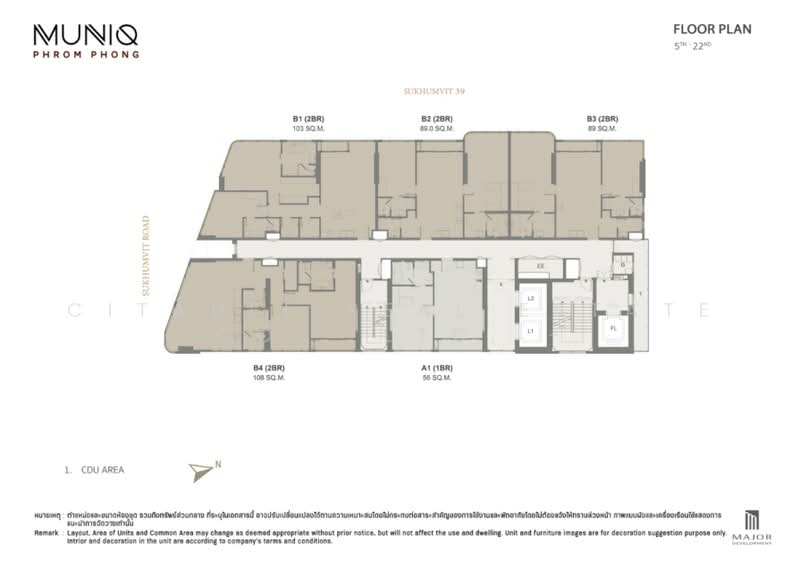 Muniq Phrom Phong, Bangkok, Soi Sukhumvit 39, Khlong Tan Nua, Watthana, Bangkok, 2 Bedrooms, 89 sqm, Condo For Sale, by Citadel Real Estate Co., Ltd. -, 500496550 - DDproperty.com
