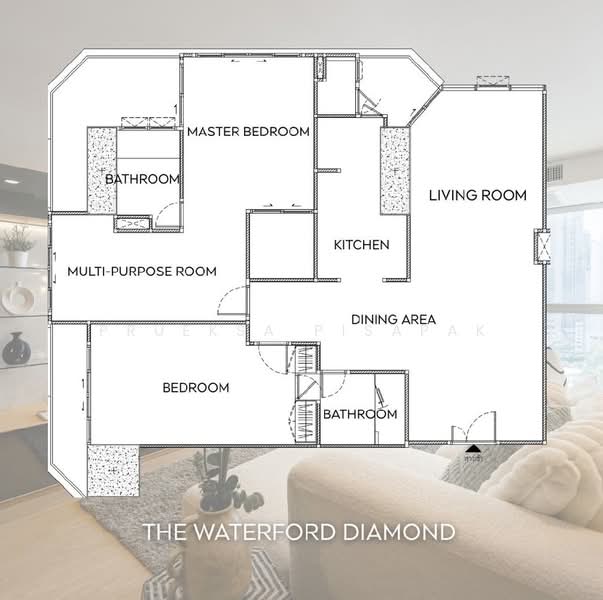 The Waterford Diamond Tower สุขุมวิท (เดอะวอเตอร์ฟอร์ด ไดมอน ทาวเวอร์ สุขุมวิท), กรุงเทพ, 758/18 ซอยสุขุมวิท 30/1 ถนนสุขุมวิท, คลองเตย, กรุงเทพ, 144 ตร.ม., คอนโด ขาย, โดย Prueksa Pisapak, 500496639 - DDproperty.com