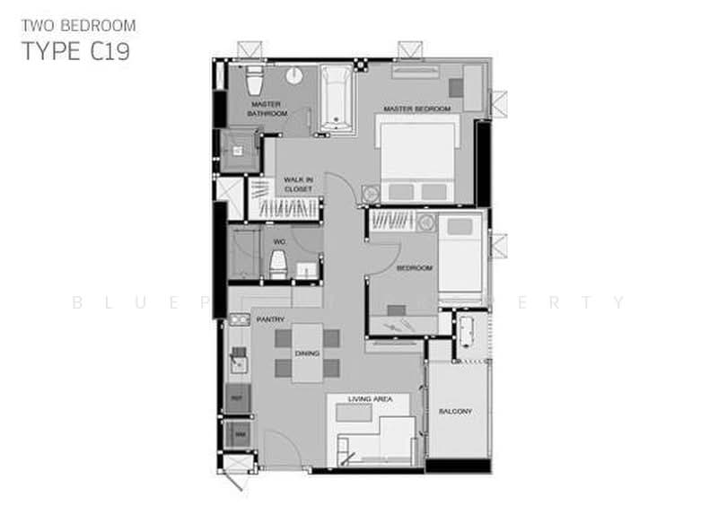 Rhythm Sukhumvit 50, Bangkok, 8 Sukhumvit 50, Sukhumvit Road, Phra Kanong, Khlong Toei, Bangkok, 2 Bedrooms, 66 sqm, Condo For Rent, by Blueprint.Property, 500496644 - DDproperty.com