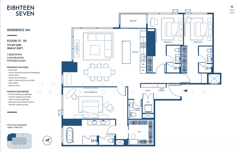EI8HTEEN SEVEN - One Bangkok, Bangkok, 187 Witthayu Road, Lumphini, Pathum Wan, Bangkok, 3 Bedrooms, 174 sqm, Condo For Rent, by The Elite Homes (Thailand) Co., Ltd., 500496799 - DDproperty.com