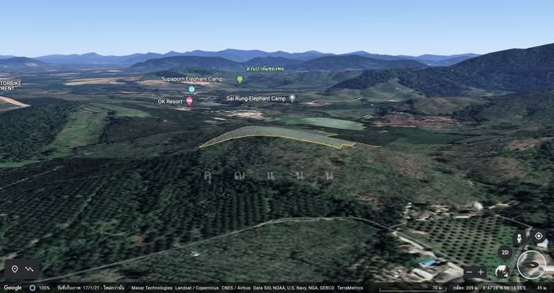 ขายที่ดินบนเขา 51 ไร่ ต.บางม่วง อ.ตะกั่วป่า จ.พังงา วิวทะเล ใกล้หาดบางสัก, Phangnga, Bang Muang, Takua Pa, Phangnga, , 82,472 sqm, Land For Sale, by คุณแนน, 500497161 - DDproperty.com
