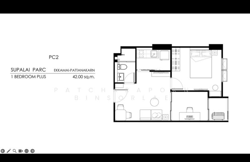 Supalai Parc Ekkamai-Pattanakarn, Bangkok, Suan Luang, Bangkok, 1 Bedroom, 42 sqm, Condo For Sale, by Patcharaporn Binsorlae, 500498352 - DDproperty.com