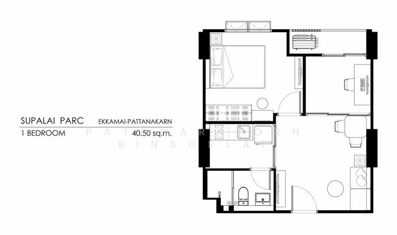 Supalai Parc Ekkamai-Pattanakarn, Bangkok, Suan Luang, Bangkok, 1 Bedroom, 41 sqm, Condo For Sale, by Patcharaporn Binsorlae, 500498355 - DDproperty.com