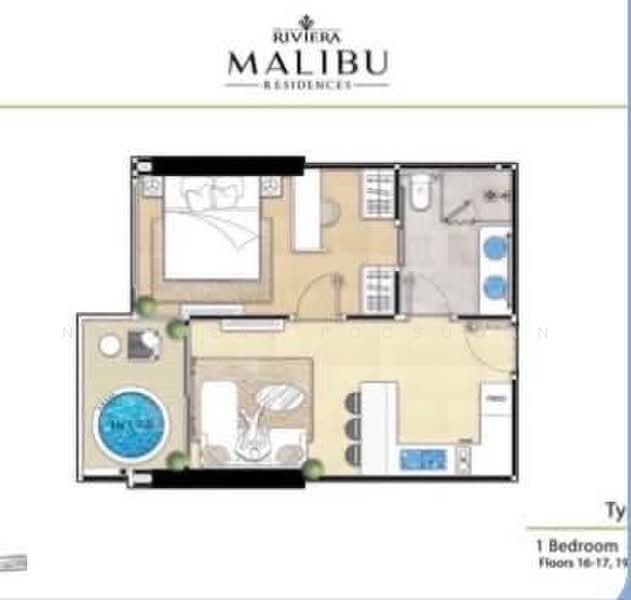 The Riviera Malibu, Chon Buri (Pattaya), Phra Tam Nak 5, Nong Pru, Bang Lamung (Pattaya), Chon Buri (Pattaya), 1 Bedroom, 46 sqm, Condo For Sale, by Nattasak Poosuwan, 500500072 - DDproperty.com