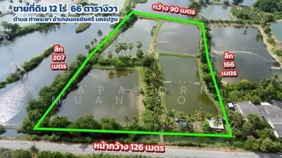 ขาย - ขายด่วนที่ดินแปลงใหญ่ นครชัยศรี ทำเลดีมาก พื้นที่กว้าง 12 ไร่ ราคาถูกมากในย่านนี้, นครปฐม