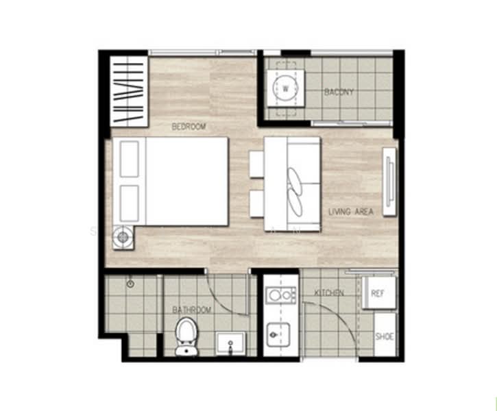 The Base Rama 9-Ramkhamhaeng, Bangkok, 3 Ramkhamhaeng Road, Hua Mak, Bang Kapi, Bangkok, Studio, 26 sqm, Condo For Rent, by Satayu Kantasa, 500502920 - DDproperty.com