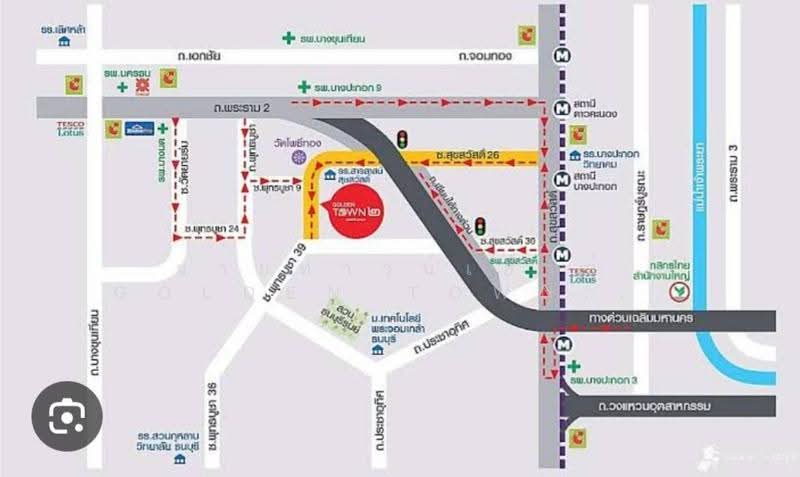 Golden Town 2 Suksawat-Phutthabucha, Bangkok, Soi Suk Sawat 26, Bangpakok, Rat Burana, Bangkok, 3 Bedrooms, 110 sqm, Townhouse For Sale, by คุณนก, 500505024 - DDproperty.com