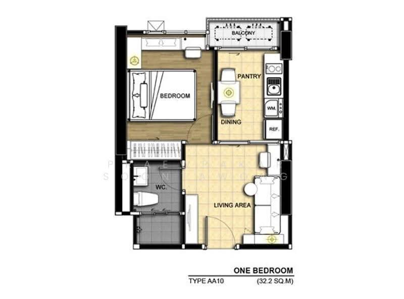 Aspire Rama 9, Bangkok, Soi Rama 9, Rama 9 Road, Huai Khwang, Bangkok, 1 Bedroom, 33 sqm, Condo For Rent, by Praewpakar Soontawong, 500505721 - DDproperty.com
